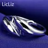 Licliz Real 925 Sterling Silver Animal Rings For Women Finger Band Dolphin Ring Plain Open Instelbare ringen Anillos Mujer LR0409 S8451985