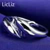 Licliz Real 925 Sterling Silver Animal Anéis para mulheres Ring Dolphin Ring Plain Plain Aberto Ajustável Anéis Anilos Mujer LR0409 S8451985