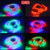 Taglio GRATUITO 10M-50M 110V/220V SMD 5050 RGB ad alta tensione Strisce LED Luci impermeabili + telecomando IR + alimentatore