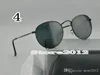 Venda novo redondo metal mens mulheres óculos de sol óculos de sol designer marca ouro preto 50mm lentes de vidro excelente qualidade 1117230