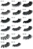 HOT 3D Mink Eyelashes Cils Messy faux Eye lash Extension 12styles Sexy Eyelash Full Strip Eye Lashes par fibre chimique Épais DHL SHIP