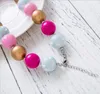 Pink Bubblegum Necklace Fashion Korean Acrylic Chunky Beaded Choker Necklaces for Kids Children Jewelry Baby Girls