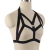 Goth Women Sexy Bralette Strappy Tops Tops Halter Bustere Bangage Cage Bra Bra Harness Harness Bra Bra Cupless Punk Harnes