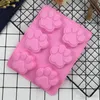 Molde de bolos em forma de pata diy moldes de sabão de silicone feitos à mão Moldes de sílica gel resistentes ao calor 2xg BB2940443