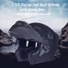 GXT FLIP UP MOTOMECLE HELMET Двойная линевые козырьки Полное лицо Мотоцикл Хелмец Casco Racing Capacete с Bluetooth Moto Casque