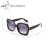 2021 Luxury Italy Overdimensionerade fyrkantiga solglasögon Kvinnor Retro Fashion Designer Big Frame Sun Glasses Kvalitet UV -skyddslins Come W8858129