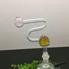 Färgade jordgubbsglaspotten Glas Bbong Wwater Pipe Titanium Nail Grinder, Glass Bubblers for Smoking Pipe Mix Colors