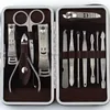 12 pcs Set Manicure Pedicure Scissor Pinça Faca Orelha Pick Utility Kit Cortador de Unhas, Aço Inoxidável Prego Conjunto de Ferramentas de Cuidados Novo