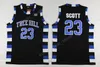 One Tree Hill Ravens Jersey 3 Lucas 23 Nathan Brother Movie Basketball Color Team Team Black White Purple Embroidery Quality Quality