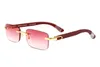 france fashion attitude sunglasses for men gold Metal wood bamboo frame buffalo horn glasses women clear pink brown lenses with bo302S