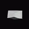 7.5 * 6cm vit blank aluminiumfolie Top dragkedja Bag 100pcs / Lot Kosmetika Paketväska Capsule Luktsäker lagringspåse Mylar Packing Pouch