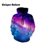 Unique Nature 3D Printed Star Galaxy Space Casual Hoodies Mens New rookie Pullover Fashion Style Sweatshirts Plus Size 5XL