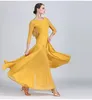 NEU Grün Grün Gelb Erwachsene / Mädchen Ballroom Dance Kleid Moderner Walzer Standardwettbewerb Praxis Tanzkleid Sexy V-Ausschnitt Neckholder Kleid mit Rüschen