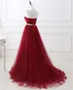 2018 neue elegante Kristall V-Ausschnitt A-Linie lange Ballkleider mit Falten Tüll Plus Size Partykleider formelle Kleider Vestido De Festa BP12