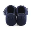 Newborn Baby Shoes Soft PU Leather Tassel Moccasins Walker Shoes Baby Toddler Bow Fringe Tassel Shoes Moccasin 14colors Stock Choose Freely