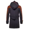 Plus Größe Männer Trenchcoat Winter Herren Lange Pea Coat Männer Wolle Mantel Zweireiher Männer Trenchcoat Mit Kapuze j180766