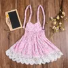 Pink Flower Girls039 Dresses For Wedding 2018 Lace Applique Ruffles Kids Formal Wear Sleeveless Long Beach Girl039s Pageant 1615451