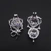 10pcs Bright Silver Rose Pearl Cage Jewelry Making Beads Cage Pendant Aroma Essential Oil Diffuser Locket For Oyster Pearl