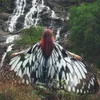 2018 Women Butterfly Wing Large Fairy Cape Scarf Bikini Cover Up Chiffon Gradient Beach Cover Up Shawl Wrap Peacock Cosplay Y18102242d