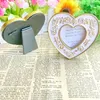 50pcs düğün iyilikleri modern romantizm gül altın kalp fotoğraf çerçevesi yer kart sahibi gelin duş partisi dekorasyon malzemeleri
