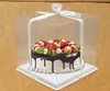 Wedidng Cakes Box Clear Gift Wrap Pet Transparent 4. 6,8,10 cal piekarnia, Big Cake Mousse Birthday Boxes 50 sztuk / partia