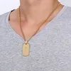 Herren-Halsketten, Edelstahl, englische Bibel, Vaterunser und Kreuz-Medaillon-Anhänger, Halsband-Halskette, Modeschmuck