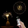 Paardebloem Vuurwerk Lichtslingers LED Koper Starburst Lichten Boeket Vorm 100 LED Micro Verlichting Voor DIY Bruiloft Decor252g