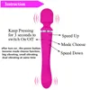 ORISSI 10 Speed Rechargeable Magic Wand Vibrator Body Massage G-spot Clitorial Stimulation Dual Vibrator Sex Toy For Women S18101905