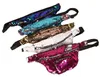 Sequin Fanny Pack Glitter Purse Sequins Waist Väskor Pocket Crossbody Handväskor Kosmetisk Makeup Bag Tote Storage Bag Gratis Ship A-0561