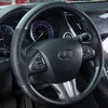 Cobertura de volante de couro de fibra de carbono costurada à mão para Infiniti Q50274s