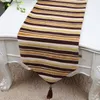 Modern Luxury Stripe Velvet Table Runner High End Rectangular Table Cloth for Christmas Wedding Dining Table Party Decoration 4 size choose