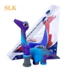 Dinosaur Pattern Silicone Tobacco Smoking Pipe With Glass Bowl Screen Available Herb Pipe mini water bubbler dab bong collapsible