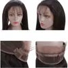 Brasilianska rakt 360 spets frontal stängning med buntar billig kroppsvåg jungfru mänskligt hår väv med pre plocked 360 spets frontal