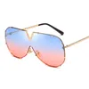 2018 senhora siamese óculos de sol multicolor gradiente óculos de alta qualidade liga grande quadro óculos de sol da marca design uv400 h05