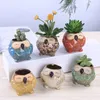 Bonito Coruja Cerâmica Planta Pote Decorativo Flor Pot Jardim Potes Plantador Mini Bonsai Vaso para Flores Plantador Suculentas