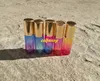 200pcs/lot 5ml Gradient Rainbow color Glass roll on bottle With Steel Roller bottle Essential oil cosmetic packing vial Bottles C2201