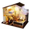 Maison de poupée Miniature à monter soi-même, cabine solaire avec meubles, Kits de construction de modèles pour enfants et adultes, maison de poupée 2235552