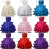 Baby flower dress TUTU cupcake Princess dresses 2018 new fashion Kids Clothing Boutique girls Bow Ball Gown 8 colors C3573