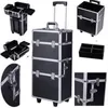 sales!!! 3-in-1 Draw-bar Box Design Portable Diamond Style Makeup Case Black Storage Boxes & Bins Home Storage & Organization