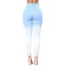 2021 Amerikanska Sexiga Lift Hips Denim Shorts Jeans Oversize Blue to White Gradient Hole Kvinna byxor