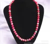 Natural candy color peach jade red and green treasure pink bead necklaces Women crystal jewelry hanging chain