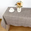 Cotton Linen Table Cover garden style Table cloth lattice fabric Vintage Rectangle Dinner Picnic Table Cloth Home Decoration