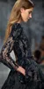 Ziad Nakad 2019 Najnowsze sukienki na studniówkę luksusowe cekiny z koralikami Crystal Bateau Velvet Long Rleeve Evening Suknie luksusowe sukienka formalna część254c