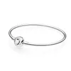 Pulsera de esmalte de corazón blanco de plata esterlina 925 Caja original para Pandora Charms Pulsera de plata Brazalete de mujer Pulseras de mujer Joyería