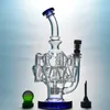 With 14mm Ceramic Nail Carb Cap Dab Oil Rigs Water Pipes Octopus Arms Recycler Bong Waterpipe Matrix Perc Smoking Water Bongs OA01-3