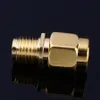 Voor RF Coaxiale Kabel Vergulde Kleur RP SMA Vrouwelijke Jack naar SMA Stekker Rechte Mini Jack Plug Draad connector Adapter