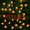 Łańcuch LED Solar 20leds 30led Honey Bee Beyry Outdoor Garden Wedding Party Dectoration 8 tryby