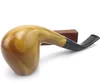 Green Sandalwood solid wood pipe filter cigarette smoking new carved wood, sandalwood curved wire hopper hammer bucket