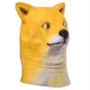 1 Stück Shiba Inu Hund Tierkopf Vollgesichtsmaske Halloween Party Festival Cospaly Kostümzubehör Maske Hundekopf Partymaske