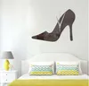 3d diy modern tredimensionell klocka sovrum vägg klocka damer höghälsade skor silver spegel vägg klocka för hem dekoration